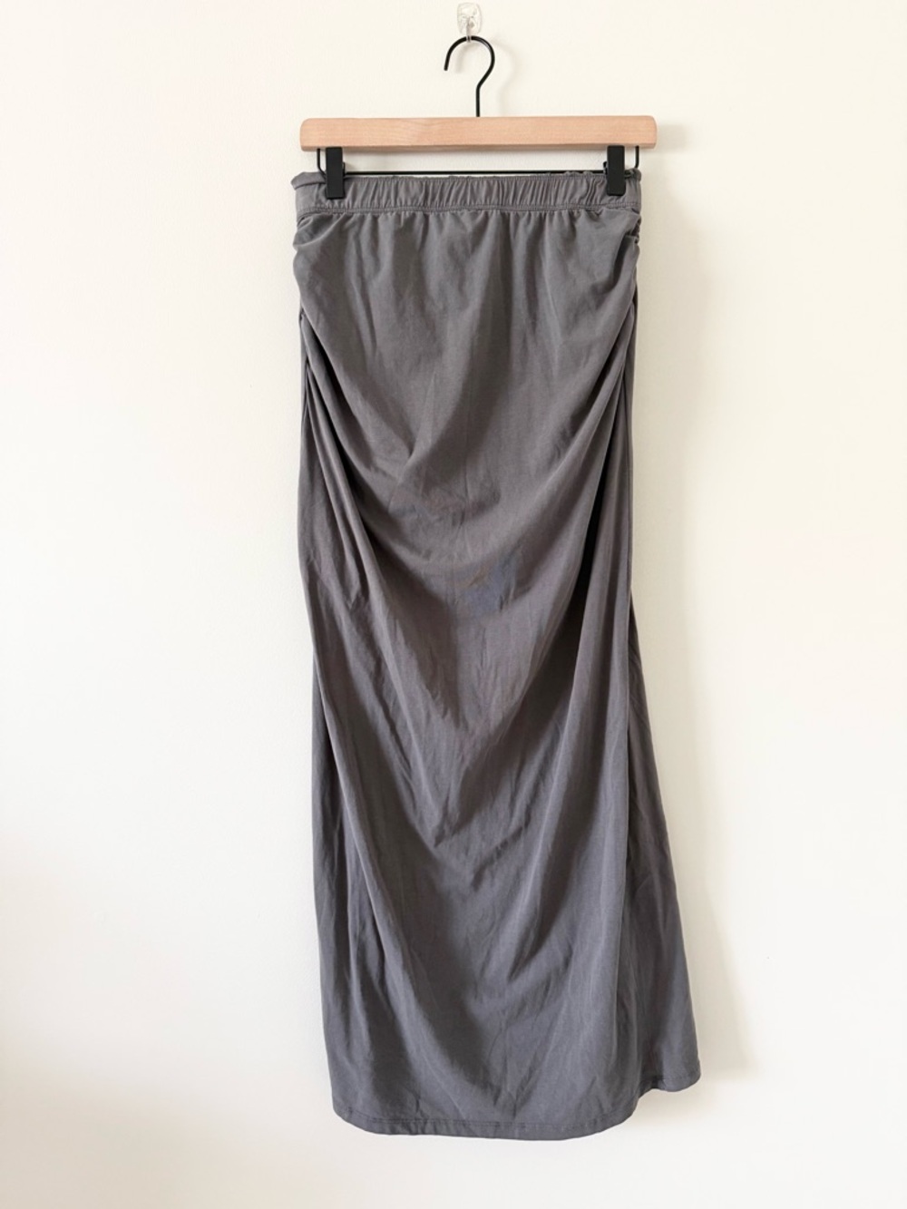 OGL Charcoal Gray Maxi Skirt with Elastic Waist Size L